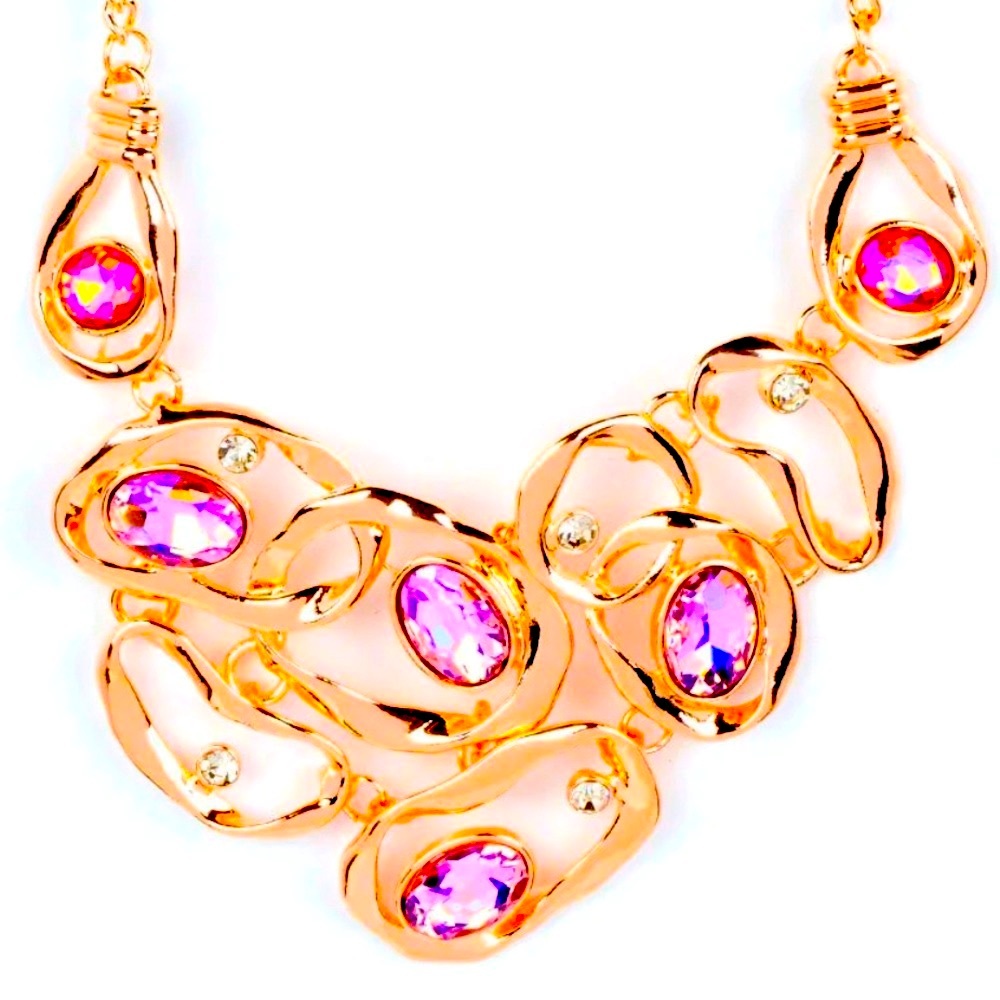 💫⚡️💎 “WARP SPEED” ROSE GOLD NECKLACE WITH FREE EARRINGS ~ PAPARAZZI❗️💎⚡️💫